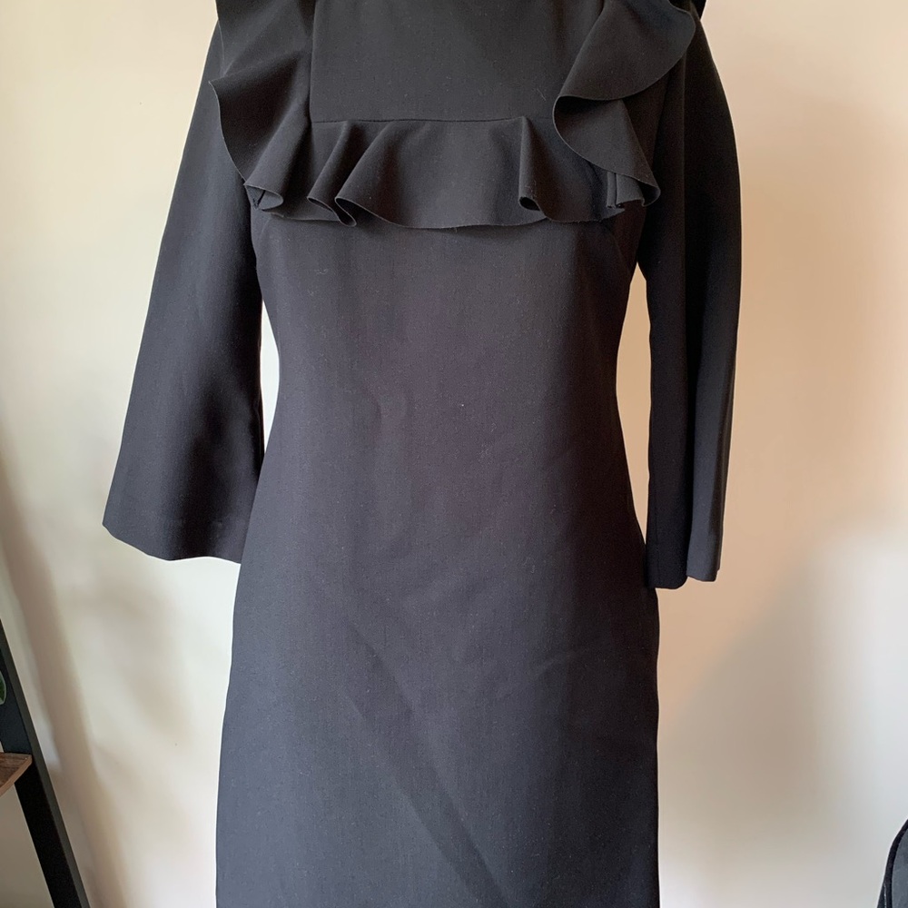 Banana Republic Black Ruffle Dress